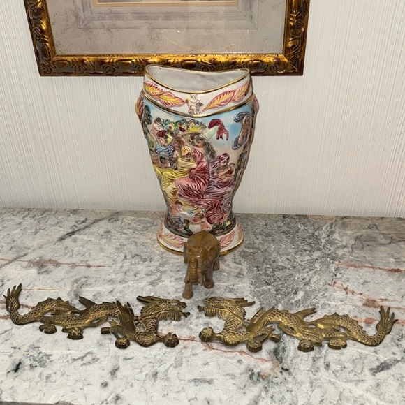 Set Of 2 Vintage Brass Dragons - Picture 3 of 11